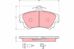 Bremsbelagsatz Scheibenbremse Vorderachse für MITSUBISHI SMART COLT VI CZC