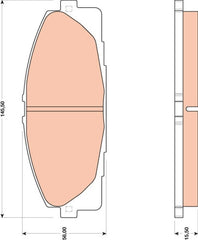 Bremsbelagsatz Scheibenbremse Vorderachse für TOYOTA HIACE IV Kasten V /
