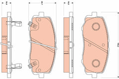 Bremsbelagsatz Scheibenbremse Vorderachse für HYUNDAI i20 I
