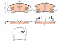 Bremsbelagsatz Scheibenbremse Vorderachse für HYUNDAI i10 II Stufenheck