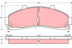 Bremsbelagsatz Scheibenbremse Vorderachse für MAZDA FORD USA B-SERIE EXPLORER