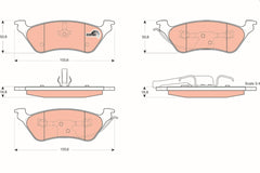 Bremsbelagsatz Scheibenbremse Hinterachse für CHRYSLER DODGE JEEP VOYAGER IV VAN