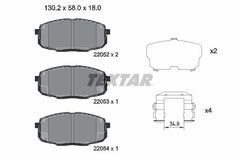 Bremsbelagsatz Scheibenbremse Vorderachse für HYUNDAI CRETA KONA Kasten/SUV
