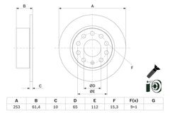 2x Bremsscheibe Hinterachse für SKODA OCTAVIA III Combi