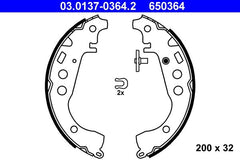 Bremsbackensatz Hinterachse für TOYOTA ALLION I PRIUS Liftback YARIS VERSO VAN