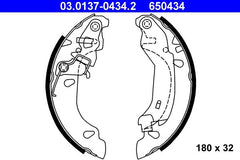 Bremsbackensatz Hinterachse für FIAT PANDA / CLASSIC Kasten/Schrägheck