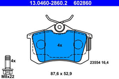 Bremsbelagsatz Scheibenbremse Hinterachse für AUDI VW A4 B6 Avant B7 Cabriolet