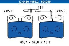 Bremsbelagsatz Scheibenbremse Hinterachse für PEUGEOT 406 Break Coupe