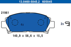Bremsbelagsatz Scheibenbremse Vorderachse für TOYOTA AVENSIS Liftback Kombi