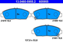 Bremsbelagsatz Scheibenbremse Vorderachse für HONDA ROVER ACCORD V PRELUDE IV