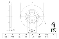 2x Bremsscheibe für ALFA ROMEO CHRYSLER FIAT JEEP