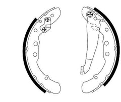 Bremsbackensatz Hinterachse für AUDI SEAT VW 80 B4 Stufenheck Avant 100 C2 C3 C4
