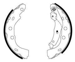 Bremsbackensatz Hinterachse für SUBARU SUZUKI JUSTY II SWIFT Stufenheck
