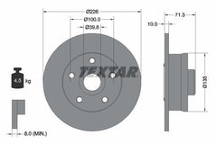 Bremsscheibe Hinterachse für SEAT VW TOLEDO I CORRADO GOLF III Variant PASSAT