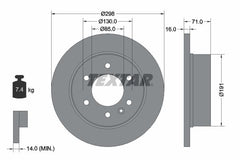 2x Bremsscheibe Hinterachse für MERCEDES-BENZ VW SPRINTER 3-t Bus Kasten