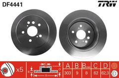 2x Bremsscheibe Hinterachse für TOYOTA RAV 4 II