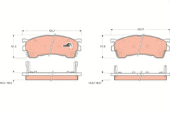 Bremsbelagsatz Scheibenbremse Vorderachse für MAZDA FORD USA 323 F VI