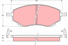 Bremsbelagsatz Scheibenbremse Vorderachse für MAZDA MPV I II E