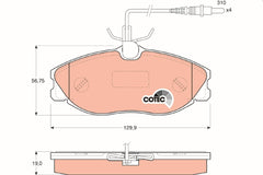 Bremsbelagsatz Scheibenbremse Vorderachse für PEUGEOT 406 Break Coupe