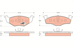 Bremsbelagsatz Scheibenbremse Vorderachse für SEAT VW CORDOBA Vario IBIZA II