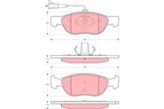 Bremsbelagsatz Scheibenbremse Vorderachse für ALFA ROMEO 145 146