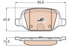 Bremsbelagsatz Scheibenbremse Hinterachse für FIAT 500 C