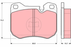 Bremsbelagsatz Scheibenbremse Vorderachse für PORSCHE 924 944 928