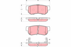 Bremsbelagsatz Scheibenbremse Hinterachse für HYUNDAI MATRIX SANTA FÉ I