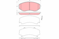 Bremsbelagsatz Scheibenbremse Vorderachse für MAZDA MPV II