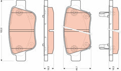 Bremsbelagsatz Scheibenbremse Hinterachse für TOYOTA PREVIA III