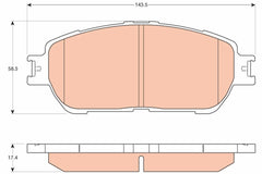 Bremsbelagsatz Scheibenbremse Vorderachse Hinterachse für TOYOTA CAMRY