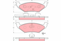 Bremsbelagsatz Scheibenbremse Hinterachse für CHRYSLER DODGE PLYMOUTH LINCOLN