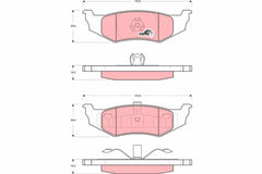 Bremsbelagsatz Scheibenbremse Hinterachse für CHRYSLER DODGE CONCORDE PT