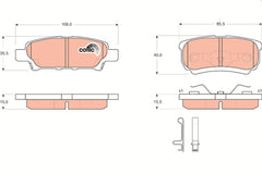 Bremsbelagsatz Scheibenbremse Hinterachse für MITSUBISHI LANCER VII Kombi VIII