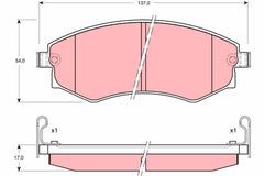 Bremsbelagsatz Scheibenbremse Vorderachse für HYUNDAI KIA COUPE I LANTRA II