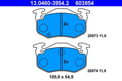 Bremsbelagsatz Scheibenbremse Hinterachse für CITROËN PEUGEOT RENAULT ZX 106 II