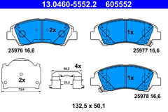 Bremsbelagsatz Scheibenbremse Vorderachse für HYUNDAI i10 II Stufenheck III