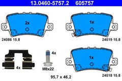 Bremsbelagsatz Scheibenbremse Hinterachse für HONDA CIVIC VIII Hatchback