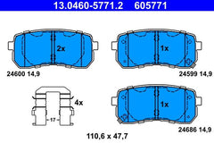 Bremsbelagsatz Scheibenbremse Hinterachse für KIA CARNIVAL / GRAND III