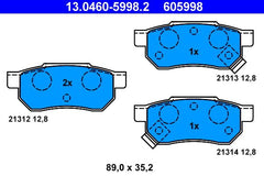 Bremsbelagsatz Scheibenbremse Hinterachse für HONDA MG ROVER ACCORD III
