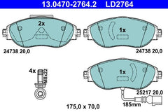 Bremsbelagsatz Scheibenbremse Vorderachse für SEAT SKODA VW ALHAMBRA VAN