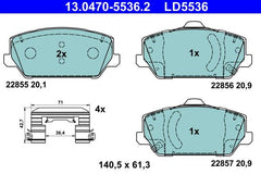 Bremsbelagsatz Scheibenbremse Vorderachse für HYUNDAI i30 FASTBACK