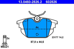 Bremsbelagsatz Scheibenbremse Hinterachse für ALFA ROMEO FIAT LANCIA 145 146