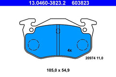 Bremsbelagsatz Scheibenbremse Hinterachse für CITROËN PEUGEOT SAXO XSARA Break