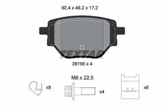 Bremsbelagsatz Scheibenbremse Hinterachse für CITROËN FIAT OPEL PEUGEOT JEEP C4