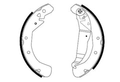 Bremsbackensatz Hinterachse für OPEL ASTRA F Stufenheck CC Caravan Cabriolet G
