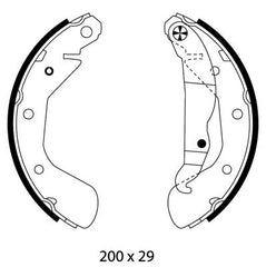 Bremsbackensatz Hinterachse für OPEL CORSA C Kasten/Schrägheck