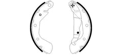 Bremsbackensatz Hinterachse für OPEL CORSA C TIGRA TwinTop ASTRA F Kasten/Kombi