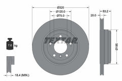 2x Bremsscheibe Hinterachse für BMW 5 Touring 6 Cabriolet