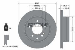 2x Bremsscheibe Hinterachse für SSANGYONG RODIUS I II VAN STAVIC